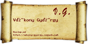 Vékony György névjegykártya